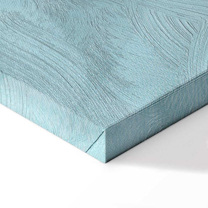 Leinwandbild - Large Leaves in Shades of Green-Mint: Botanical Motif