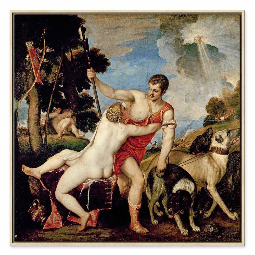 Leinwandbild - Titian – Venus and Adonis