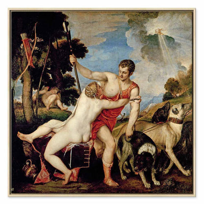 Leinwandbild - Titian – Venus and Adonis