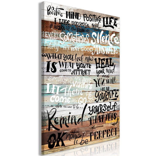 Leinwandbild - Positive Affirmations Artgeist