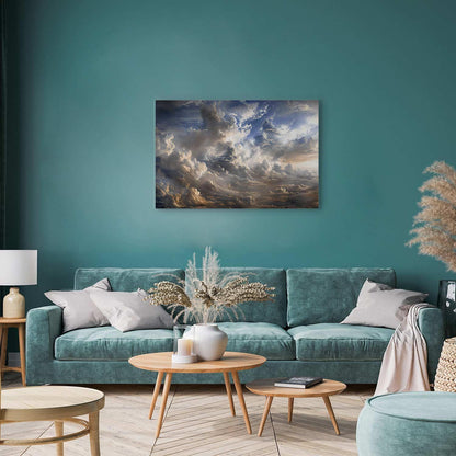 Leinwandbild - Golden Reflections on Clouds Foretelling Dusk Artgeist