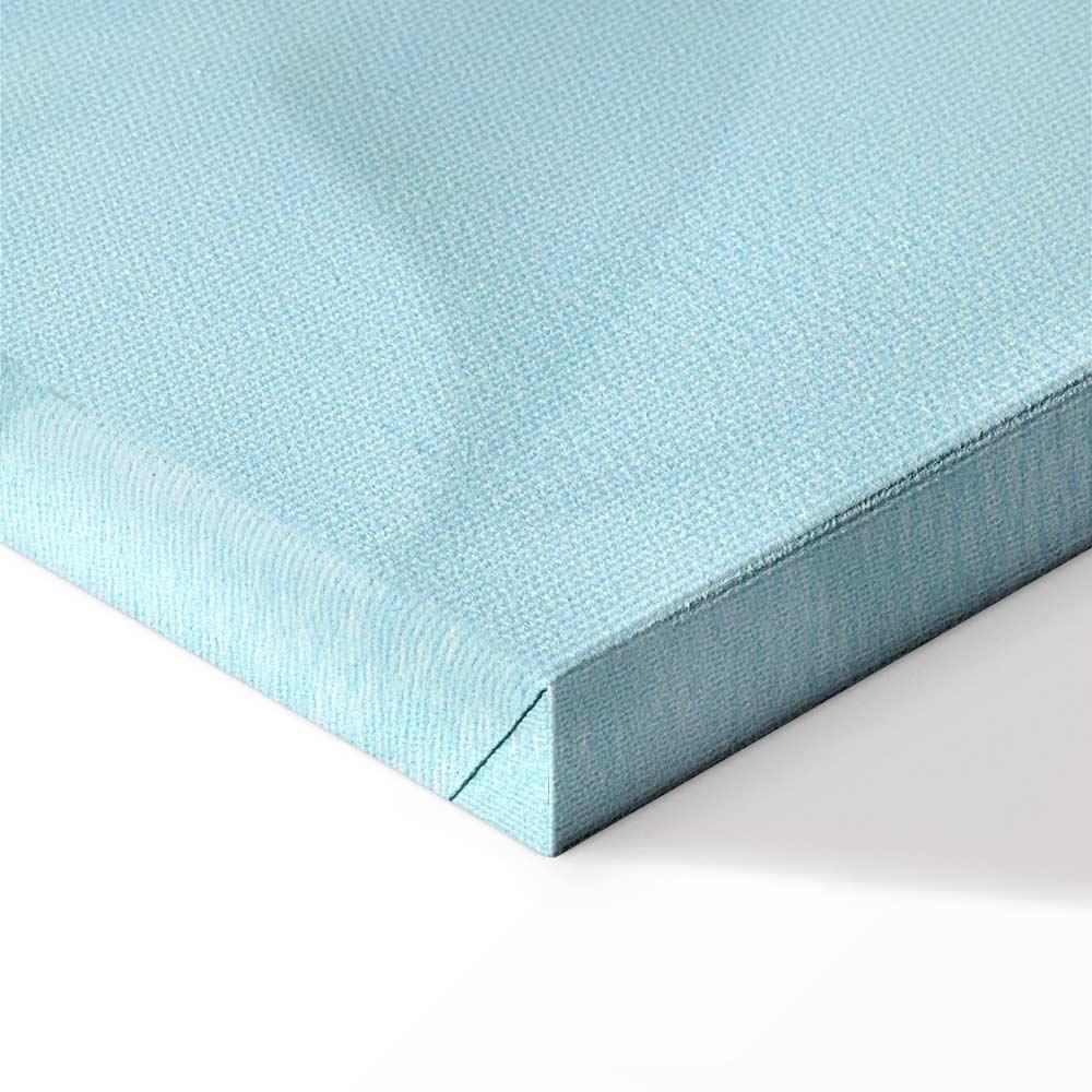 Leinwandbild - Large Leaves in Shades of Green-Mint: Botanical Motif