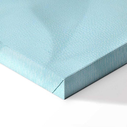 Leinwandbild - Large Leaves in Shades of Green-Mint: Botanical Motif