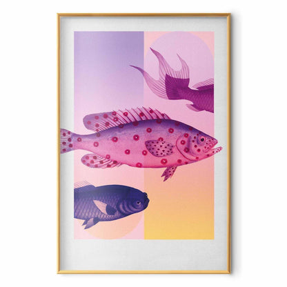 Poster - Fantastic Fish - artistic illustration of fish on a colorful background