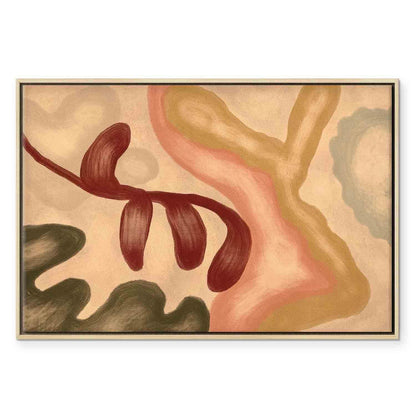 Leinwandbild - Colorful shapes – worn-out figures in lime wash technique