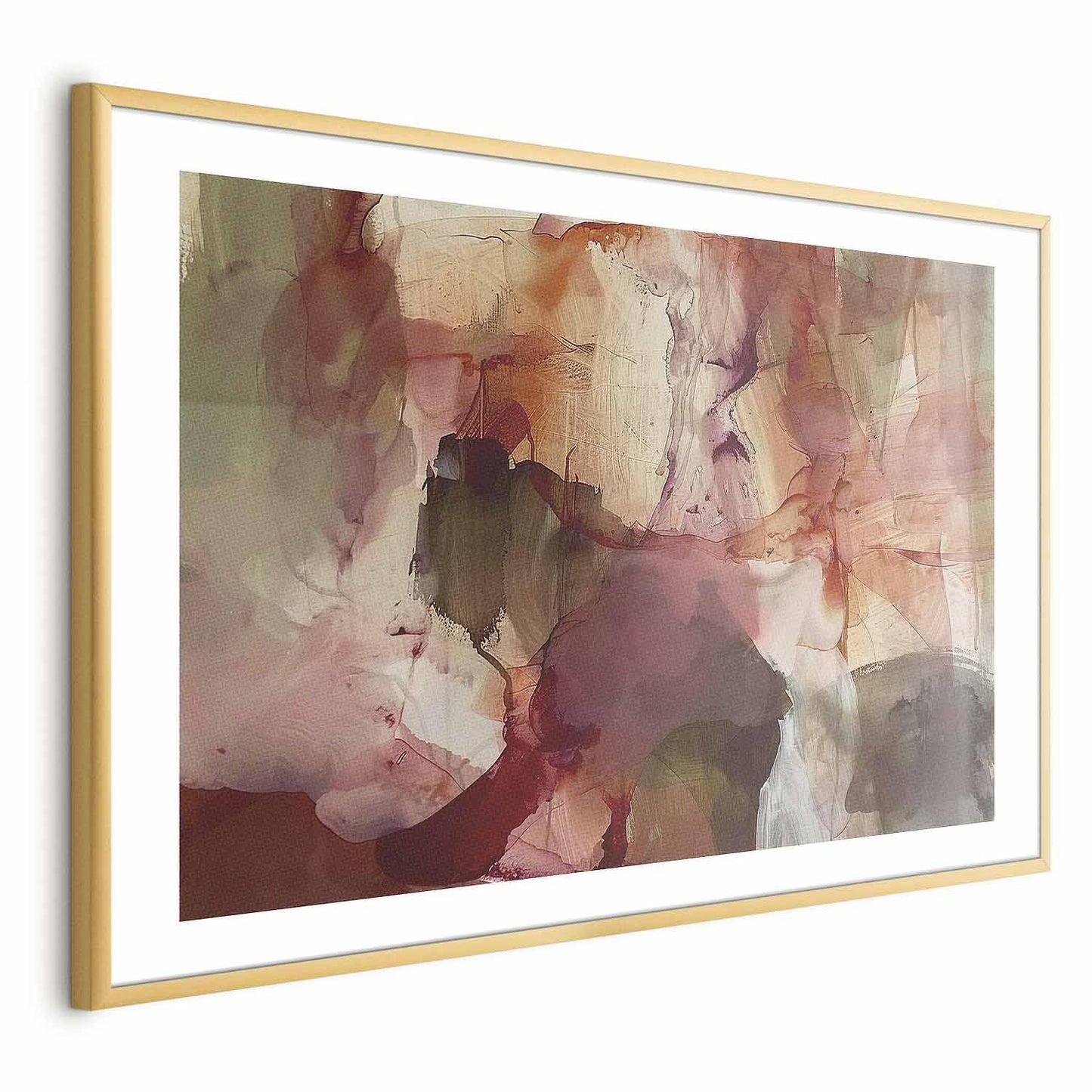 Poster - Spring Composition - glimmers and forms in watercolor technique Artgeist