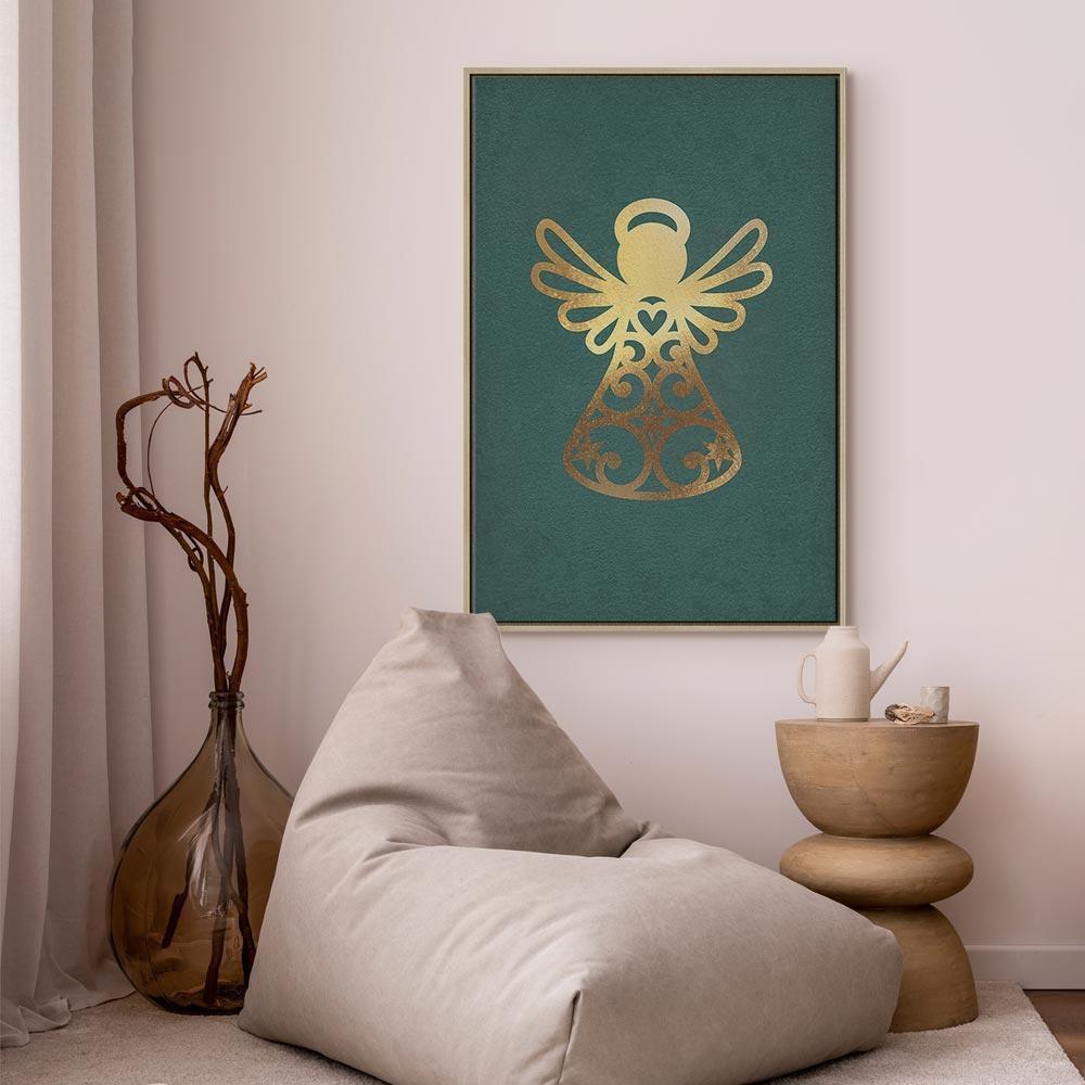 Leinwandbild - Angelic Christmas (1 Part) Vertical