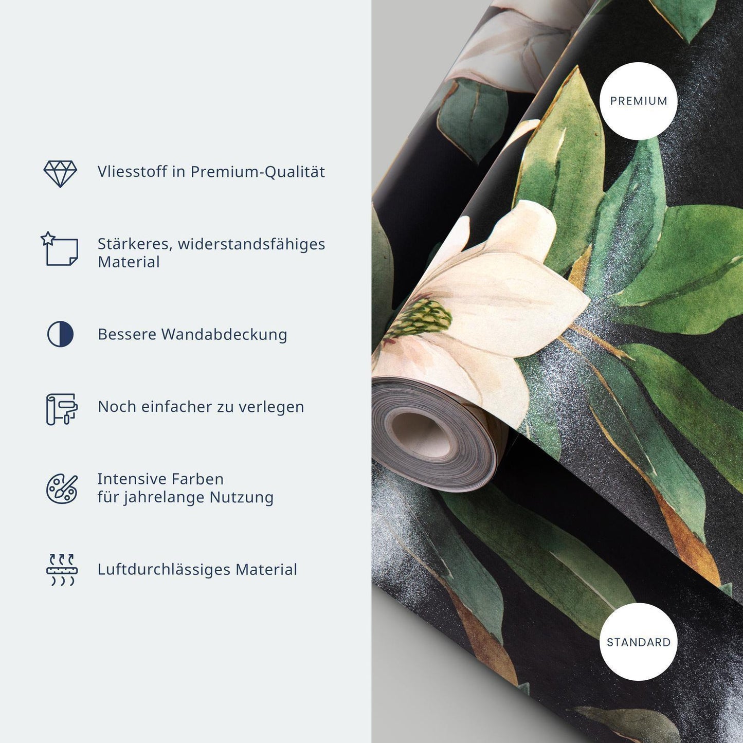 Tapete - Flowers and herbs in warm greys