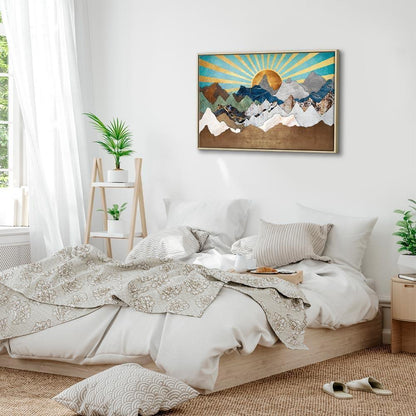 Leinwandbild - Morning in the Mountains (1 Part) Wide