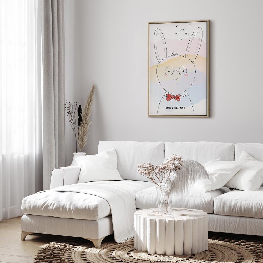 Leinwandbild - Greetings from Rabbit (1 Part) Vertical