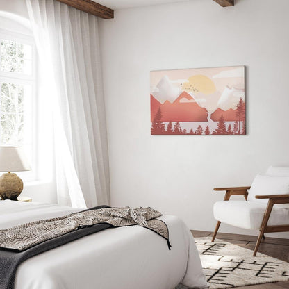 Leinwandbild - Landscape at Sunset (1 Part) Wide