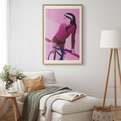 Poster - Woman on a Bicycle Artgeist