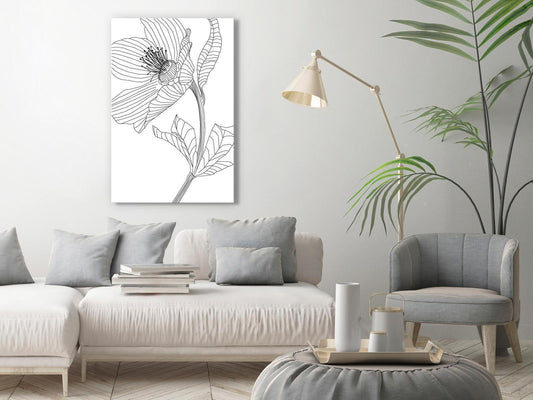 Vertikales Wandbild in Pastell – Frühlingsskizze

