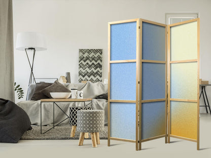 Japanischer Paravent - Energetic Gradient - Gradient Composition in Vibrant Colors