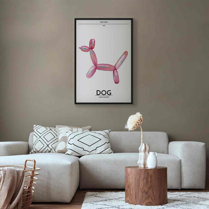 Leinwandbild - Holo-Dog - Colorful Dog in Retro Style Artgeist