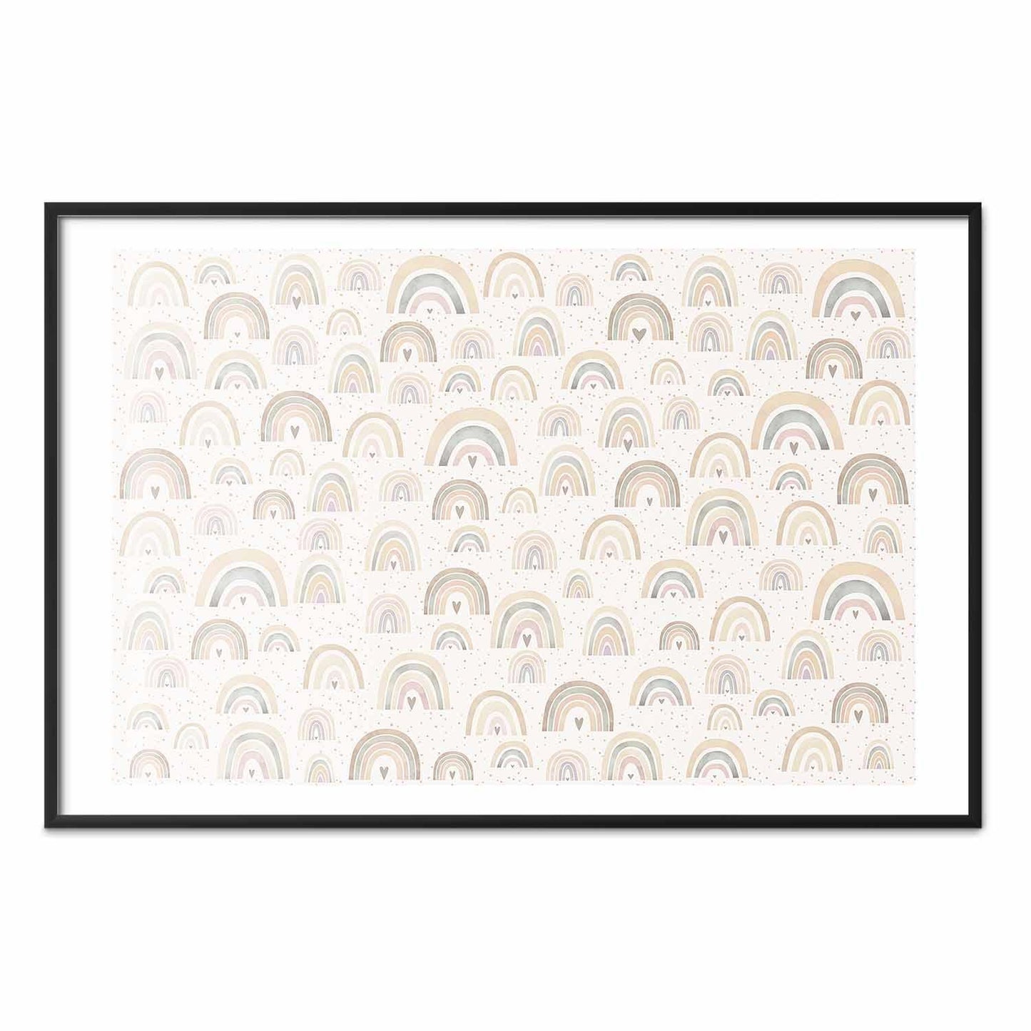 Poster - Rainbows and Hearts