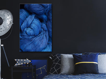 Leinwandbild - Blue Worsted (1 Part) Vertical