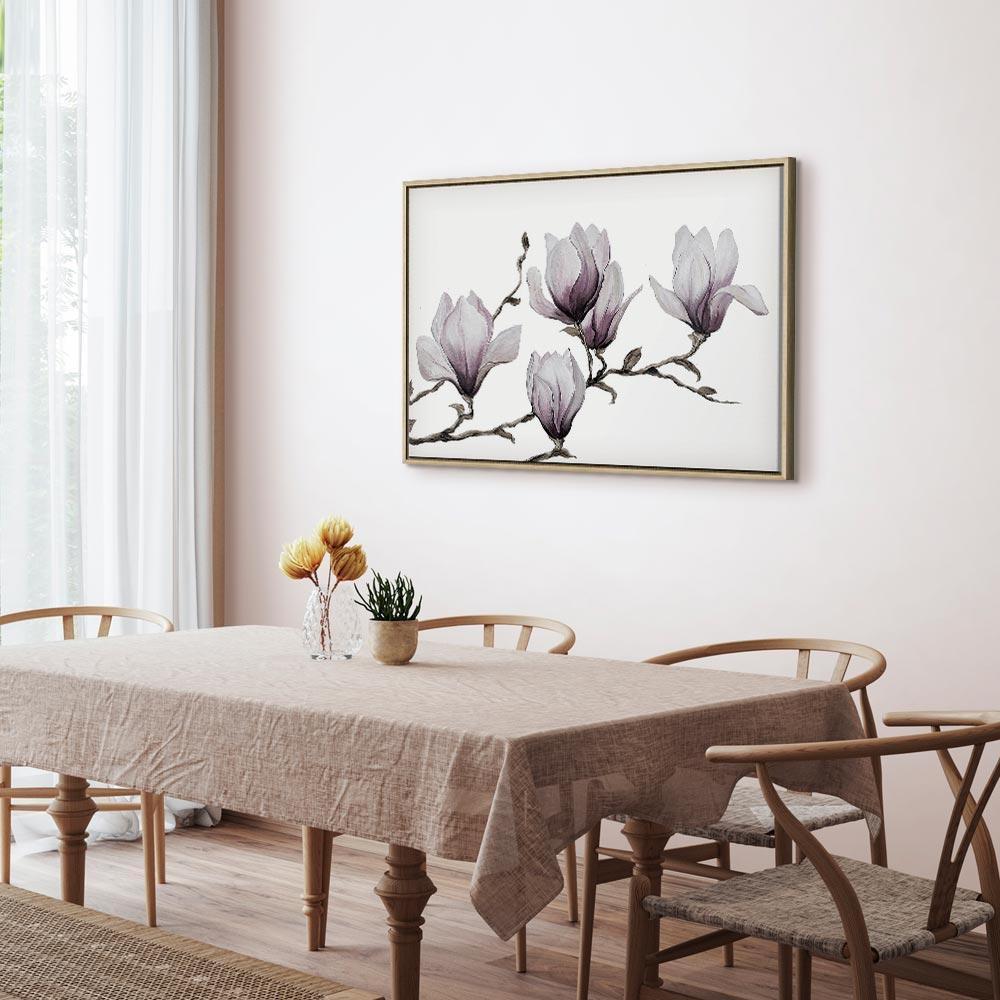 Leinwandbild - Painted Magnolias (1 Part) Wide