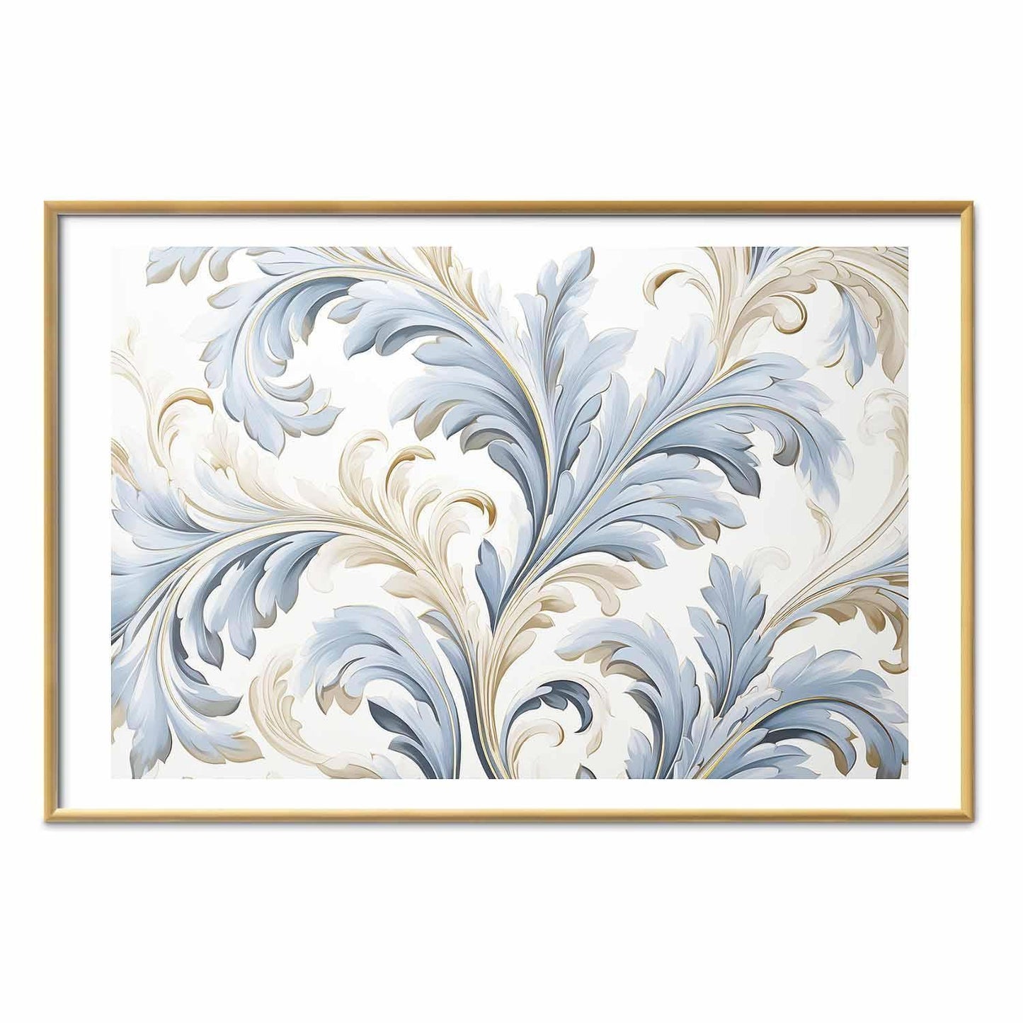 Poster - Baroque Vines in Light Colors