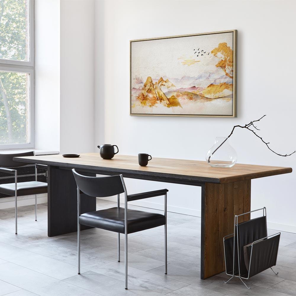 Leinwandbild - Golden Mountains (1 Part) Wide