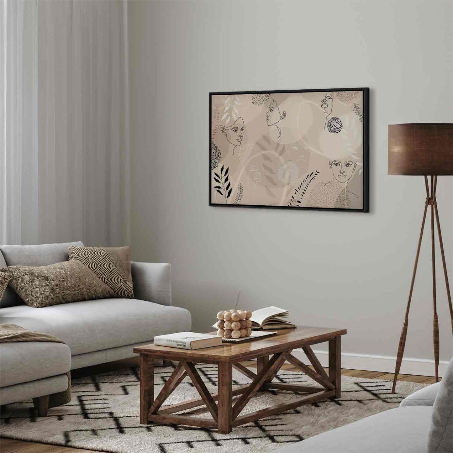 Leinwandbild - Feminine line art