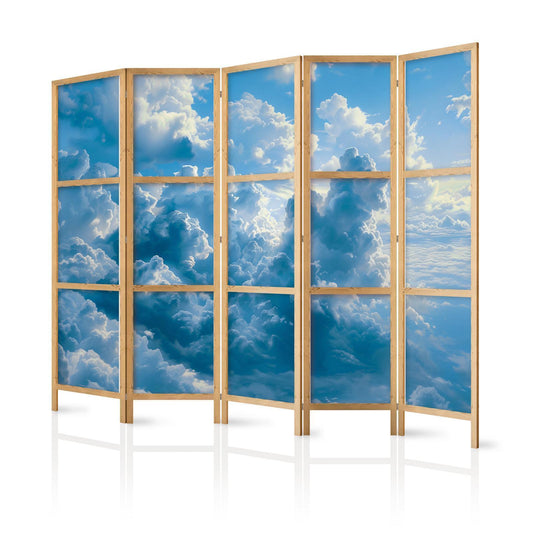 Japanischer Paravent - Ocean in the Air: Waving Clouds Reflecting Morning Light Artgeist