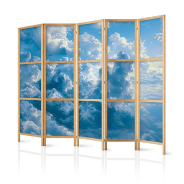 Japanischer Paravent - Ocean in the Air: Waving Clouds Reflecting Morning Light Artgeist