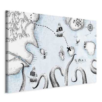 Leinwandbild - Treasure Map (1 Part) Wide