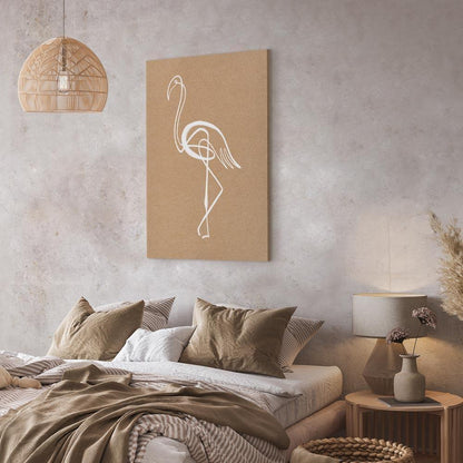 Leinwandbild - White Flamingo (1 Part) Vertical