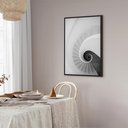 Leinwandbild - White Stairs (1 Part) Vertical