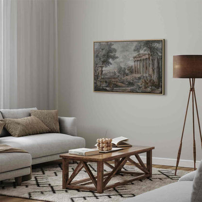 Leinwandbild - Temple on a hill - Greek architecture in subdued colours