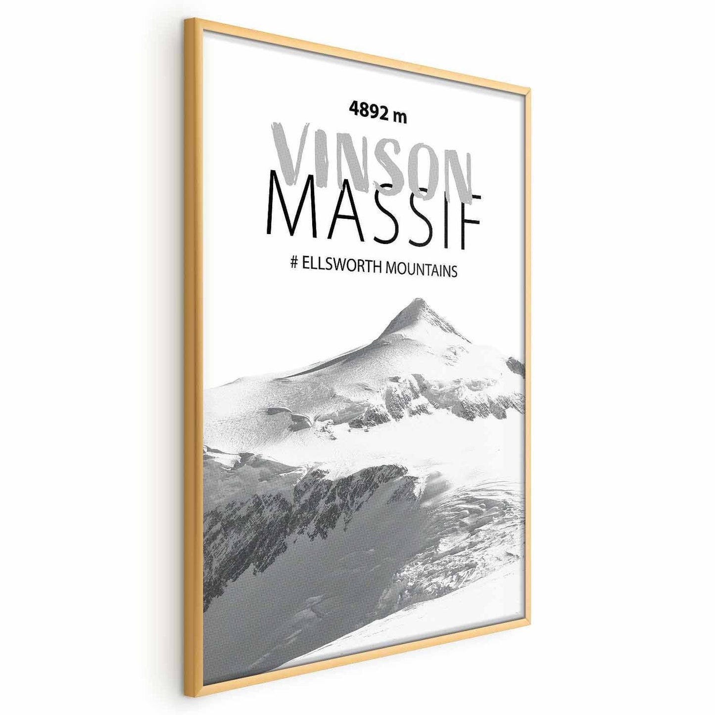 Poster - The majestic Vinson Massif mountain peak, crown of mountains, mountain landscape