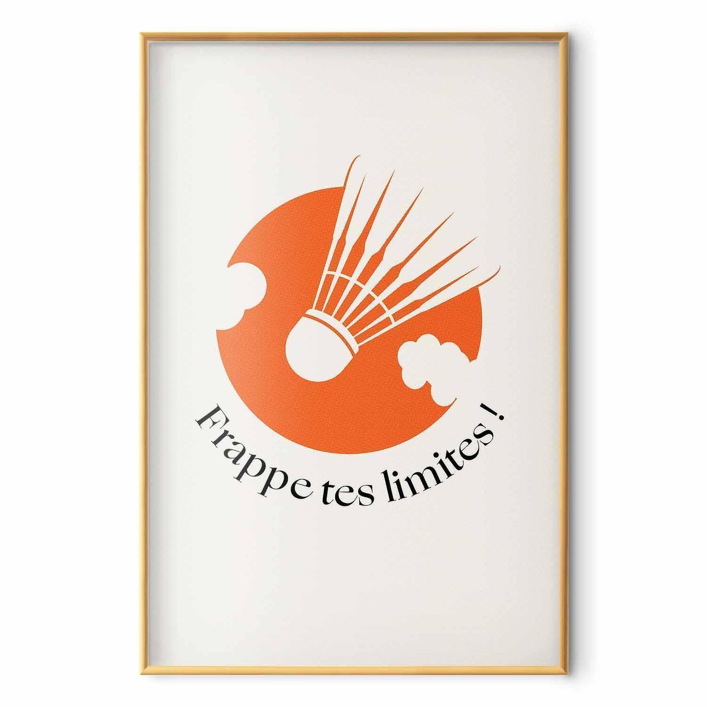 Poster - Shuttlecock Against the Orange Sun