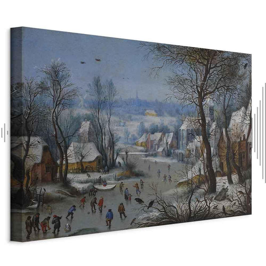 Leinwandbild - Pieter Brueghel the Younger – Winter Landscape with a Bird Trap