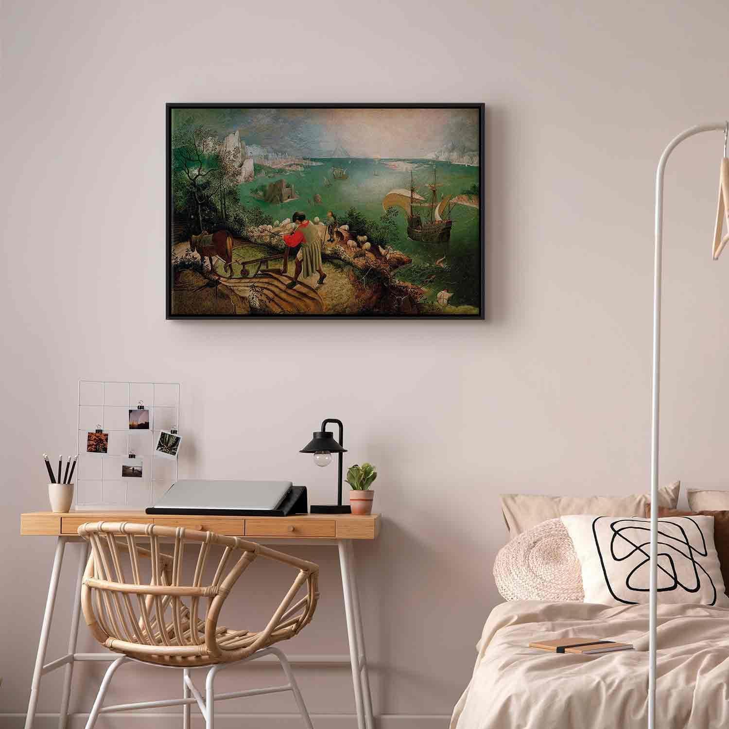 Leinwandbild - Landscape with the Fall of Icarus Artgeist