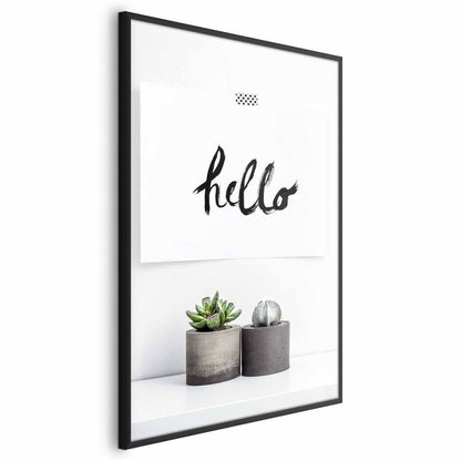 Framed "Scandinavian Home" poster with plants and minimalist design.