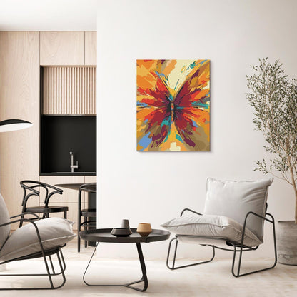 Malen nach Zahlen - Multicolored Butterfly