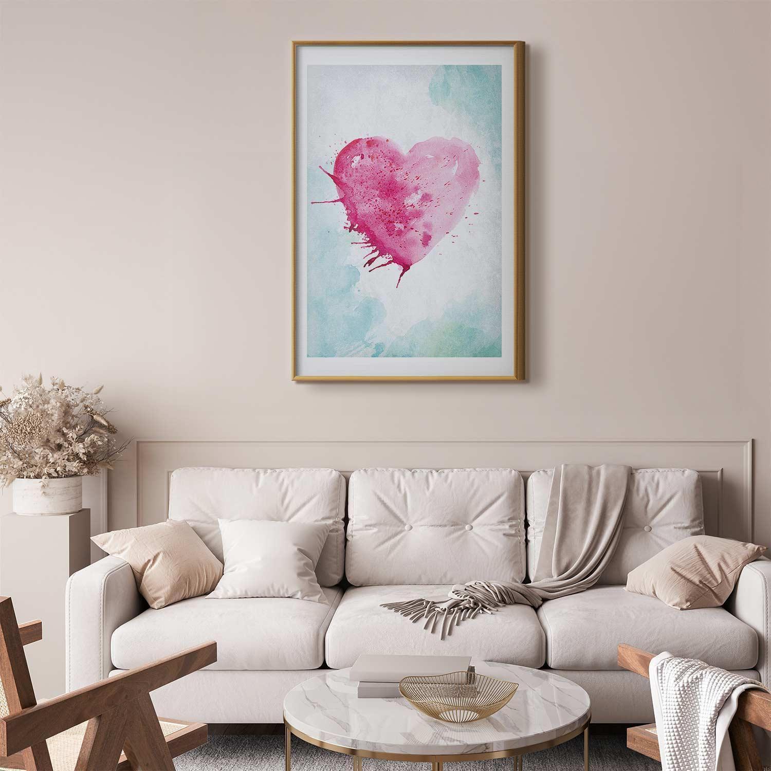 Poster - Watercolor Heart Artgeist