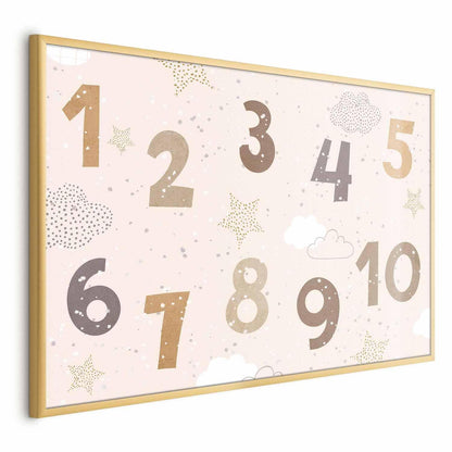 Poster - Numbers with Falling Snow Artgeist