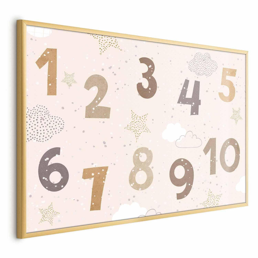 Poster - Numbers with Falling Snow Artgeist