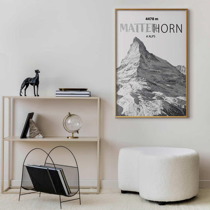 Poster - The majestic Matterhorn mountain peak, crown of mountains, mountain landscape