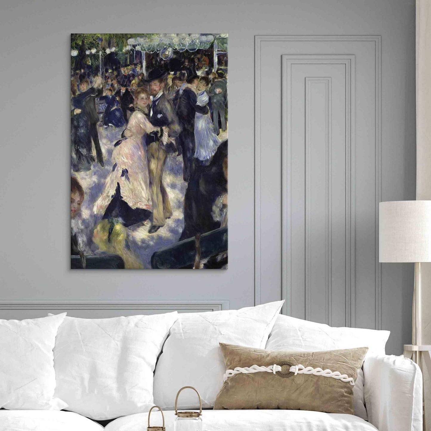 Leinwandbild - Le Moulin de la Galette detail of the dancers (Pierre-Auguste Renoir) Artgeist