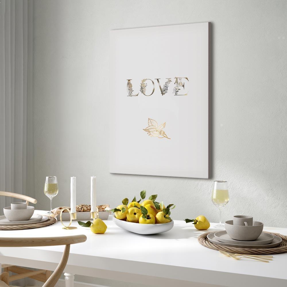 Leinwandbild - Love Is Strength (1 Part) Vertical