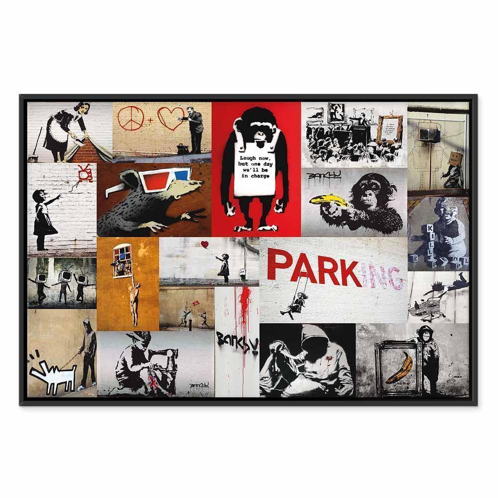 Leinwandbild - Banksy - collage