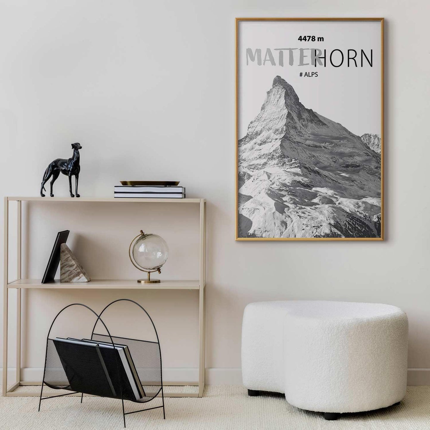 Poster - The majestic Matterhorn mountain peak, crown of mountains, mountain landscape
