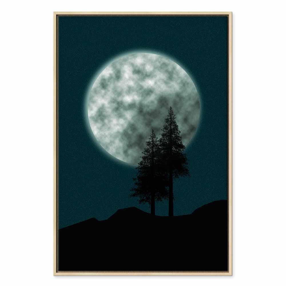 Leinwandbild - Beautiful Full Moon (1 Part) Vertical