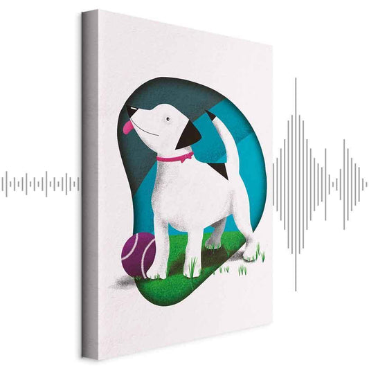 Leinwandbild - Dog and Ball (1 Part) Vertical