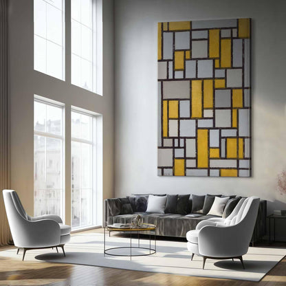 Wandbild XXL - Piet Mondrian – Composition with Grid 27