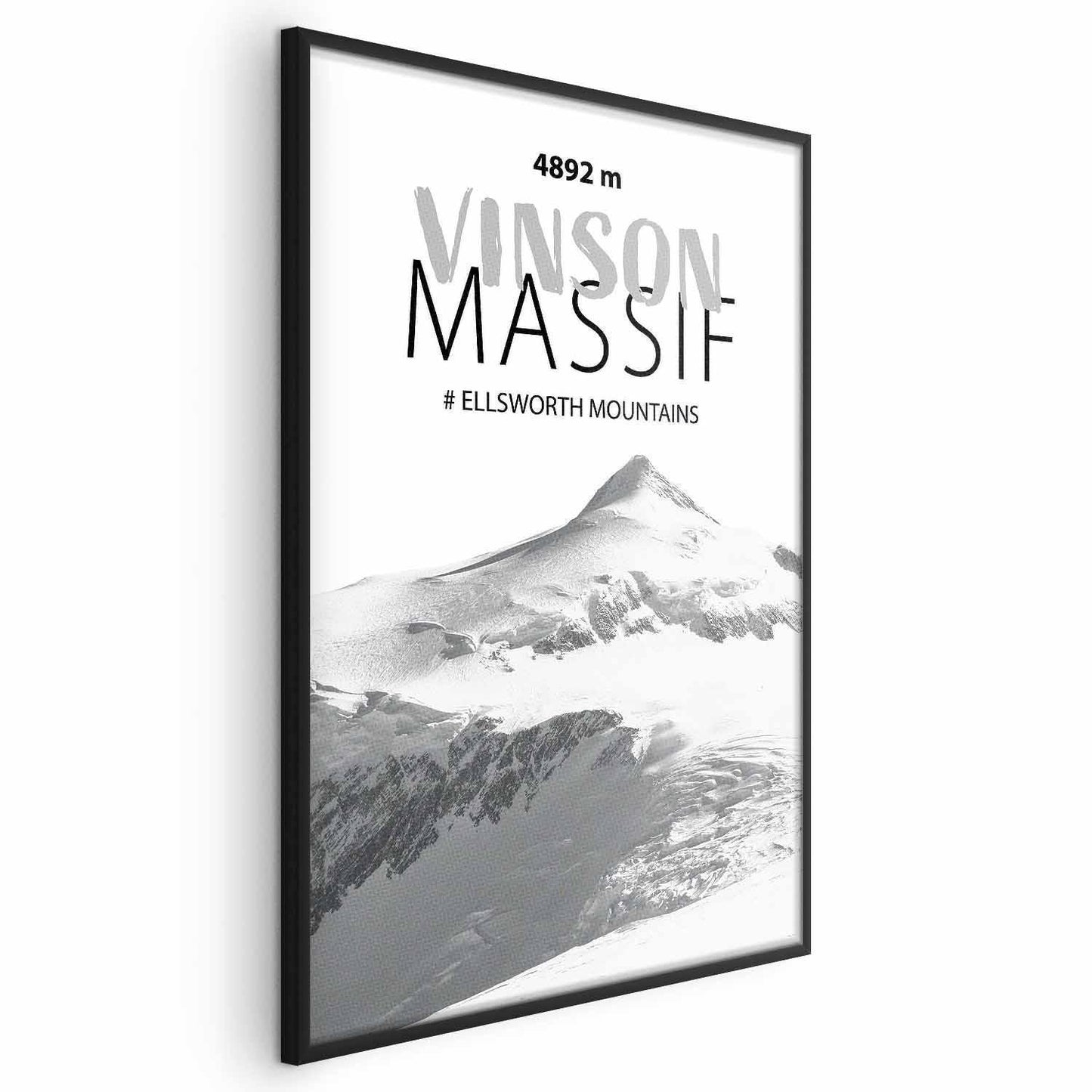 Poster - The majestic Vinson Massif mountain peak, crown of mountains, mountain landscape
