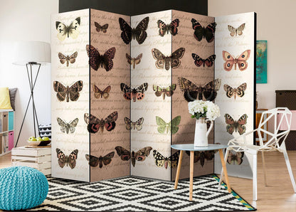 Paravent - Retro Style: Butterflies II Artgeist